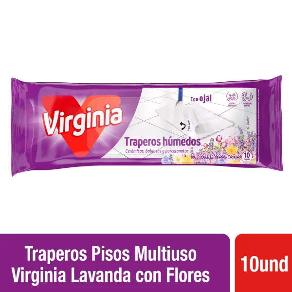 Trapero Húmedo Virginia Multiuso Lavanda 10 un. - Imagen 1