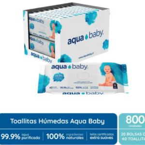Caja Toallitas Húmedas Aqua Baby – 20 paquetes de 40u c/u